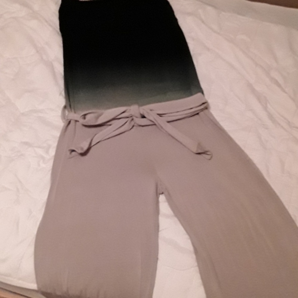 Gray & Black Strapless Jumpsuit (never worn)